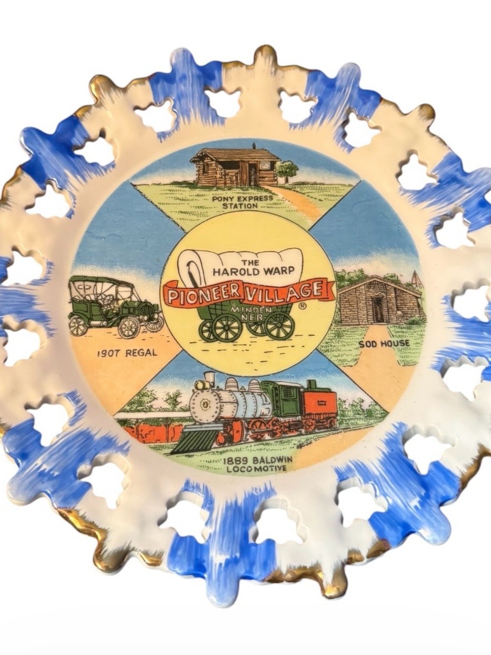 Harold Warp’s ~ Pioneer Village~Souvenir Collector Plate~Minden Nebraska